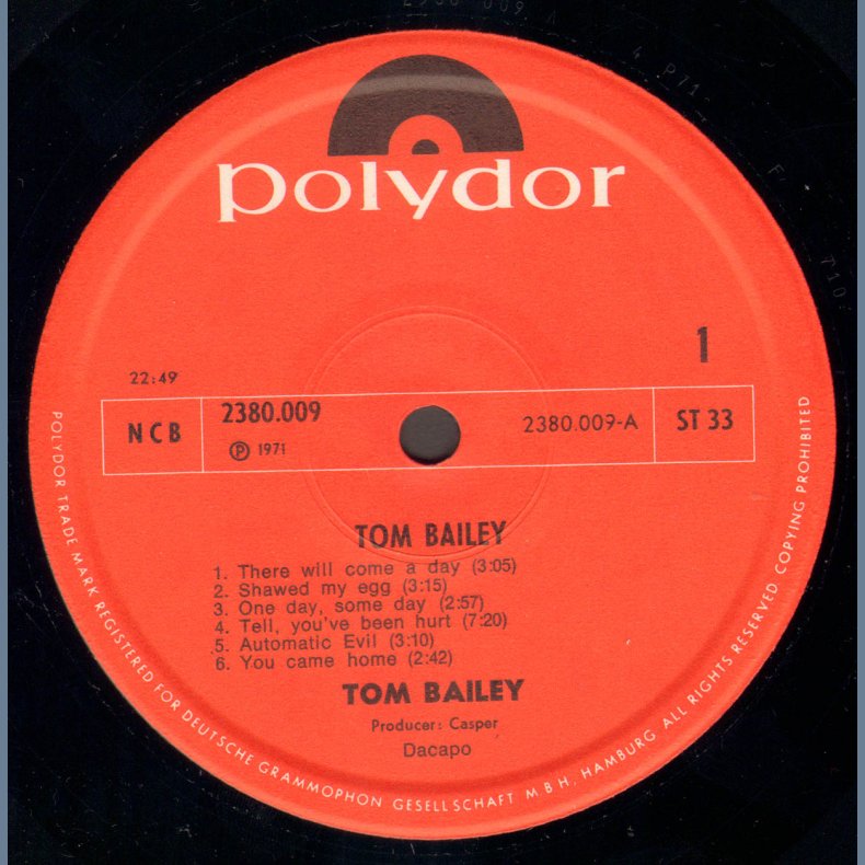 Tom Bailey - Original Norwegian Issue