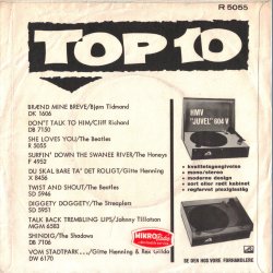 She Loves You b/w I'll Get You - 1963 Danish Parlophone label 1st issue Mono 2-track 7" - Red labels