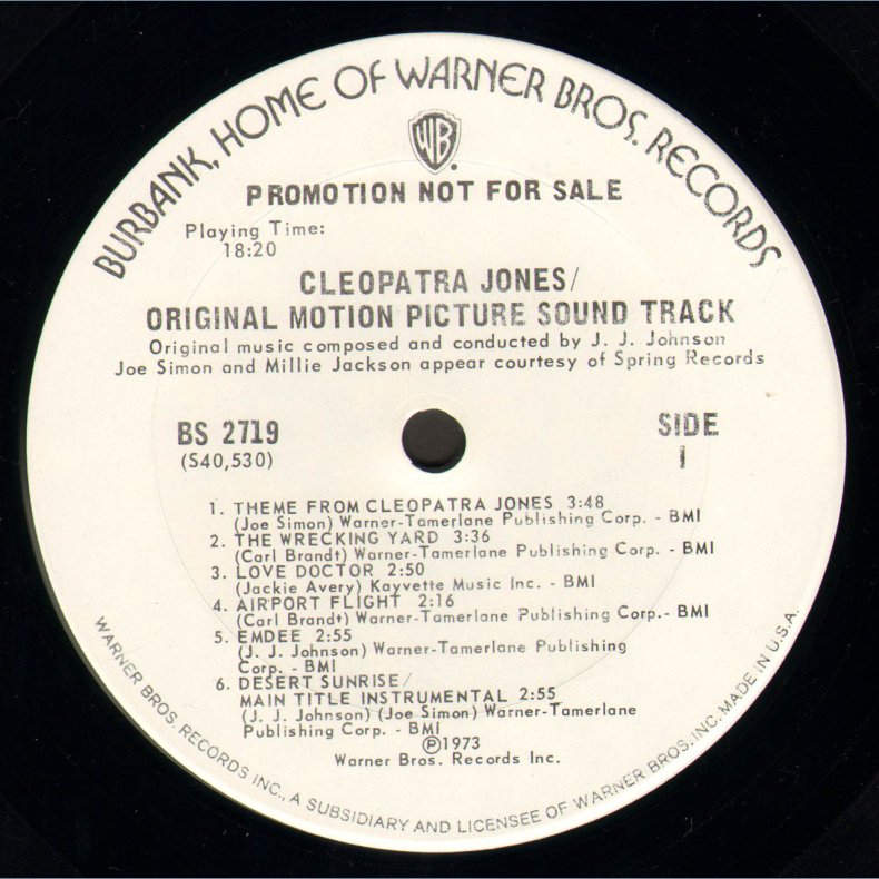 Cleopatra Jones - Original US White Label promotional Issue