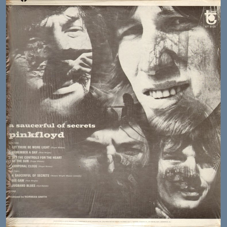 A Saucerful Of Secrets - 1969 US 2nd Pressing 7-track LP - Striped Labels