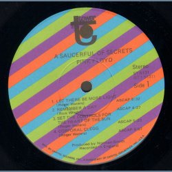 A Saucerful Of Secrets - 1969 US 2nd Pressing 7-track LP - Striped Labels