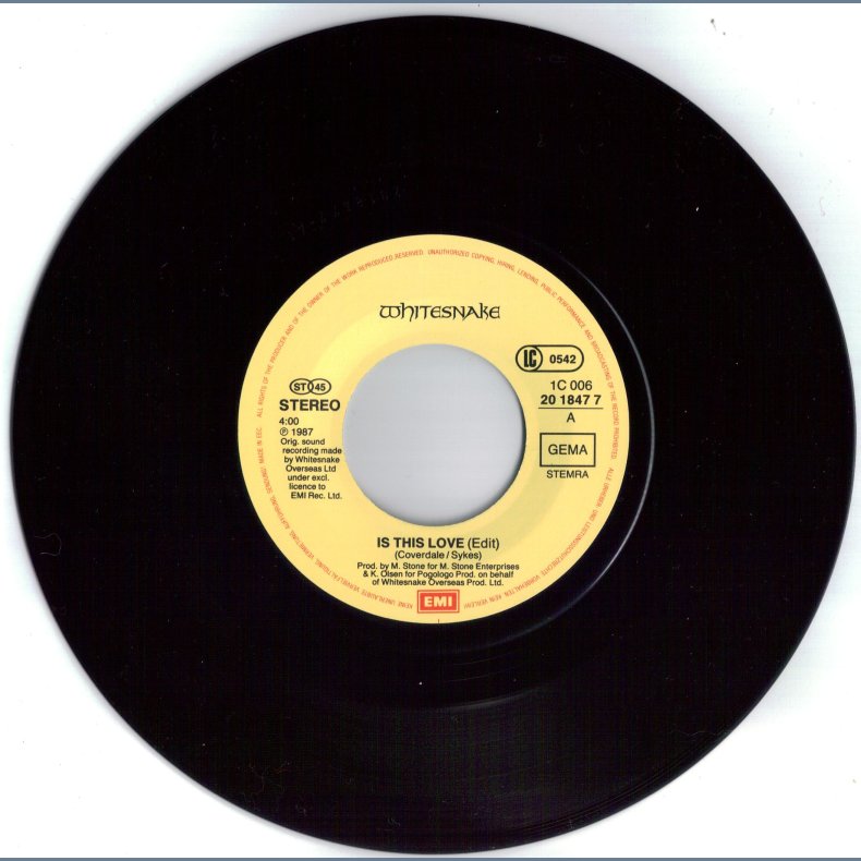 Is This Love (Edit) b/w Standing In The Shadows (1987)