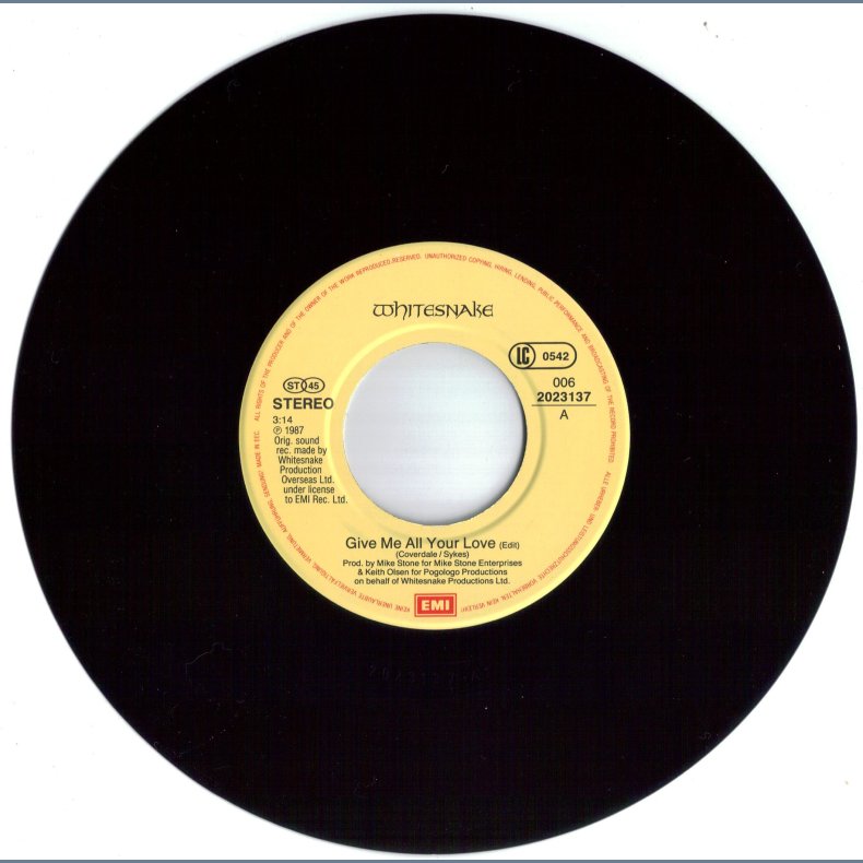 Give Me All Your Love (Edit) b/w Fool For Your Loving