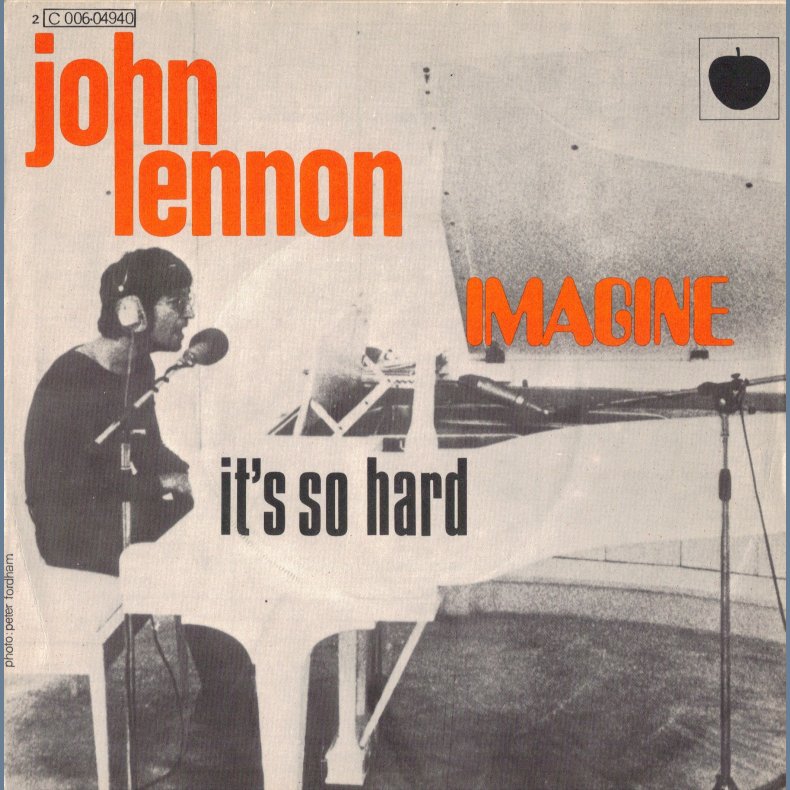 Imagine b/w It's So Hard - Original French issue - Different Cover