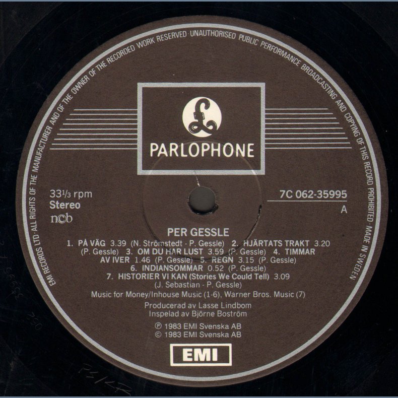 Per Gessle - Original Swedish Gatefold Issue