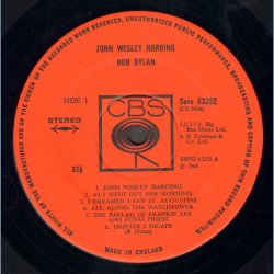 John Wesley Harding - Start 1970ies UK Issue