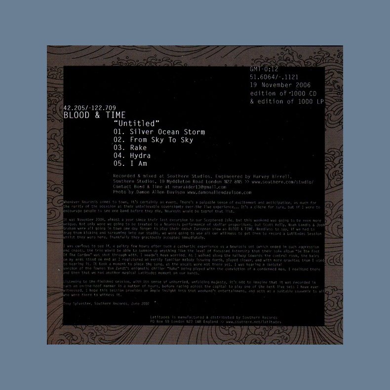 Blood And Time - Limited Numbered Edition