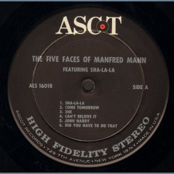 The Five Faces Of Manfred Mann - Original 1964 US Ascot label 12-track Stereo LP
