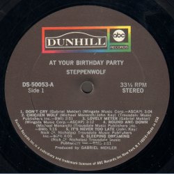 At Your Birthday Party - Original 1969 US Dunhill lanel 13-track LP - Die Cut Cover