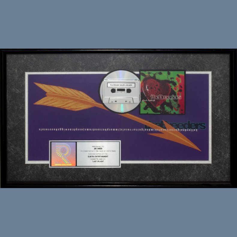 Last Splash - Authentic US Platinum Record Award