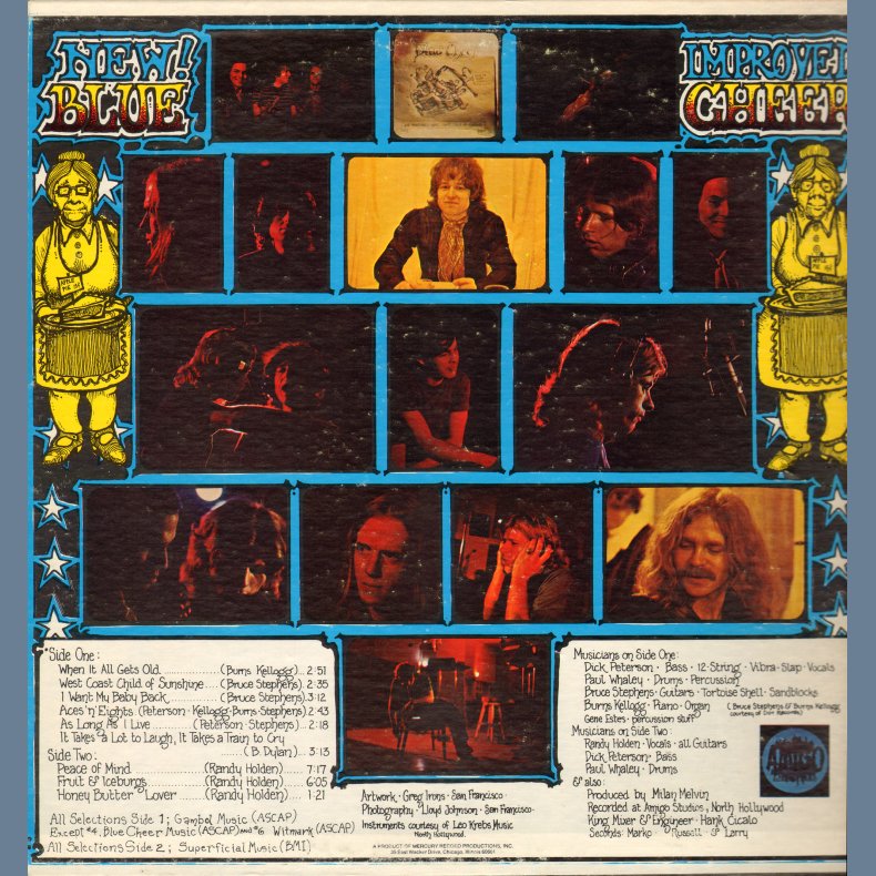 New! Improved! Blue Cheer - Original 1969 US Philips label 9-track LP