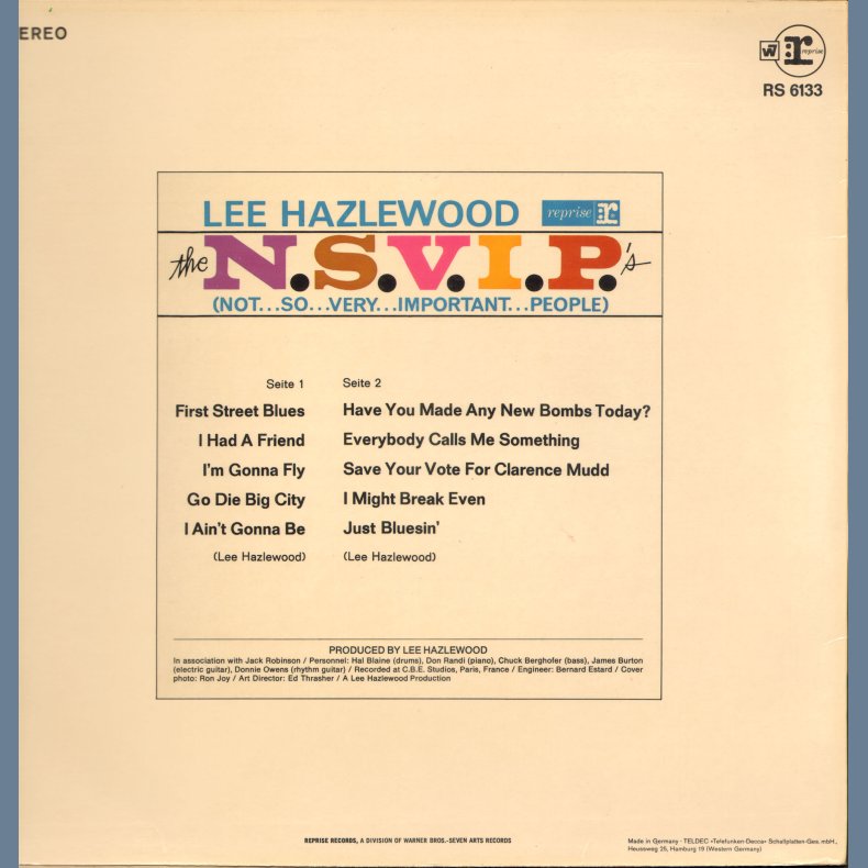 The N.S.V.I.P.'s - Original german Stereo Issue