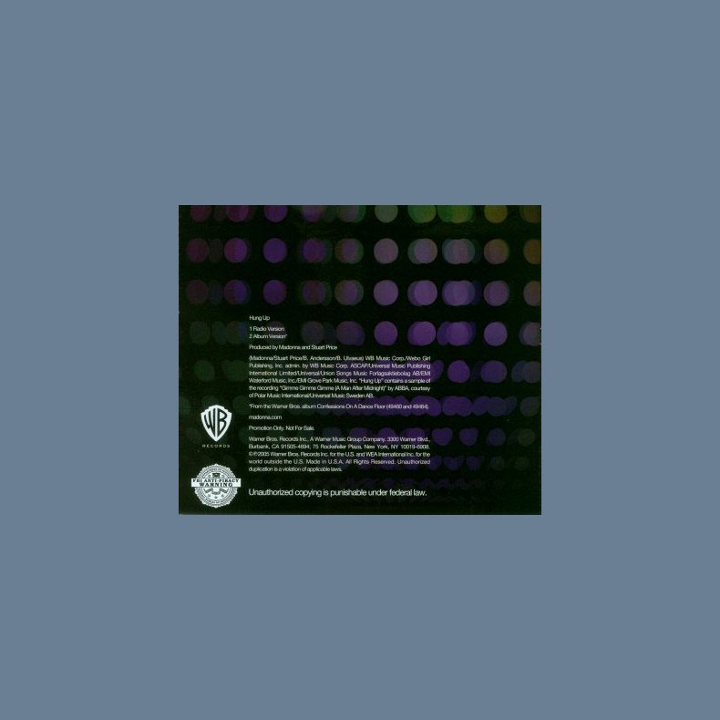 Hung Up - US 2-track Promotional Issue