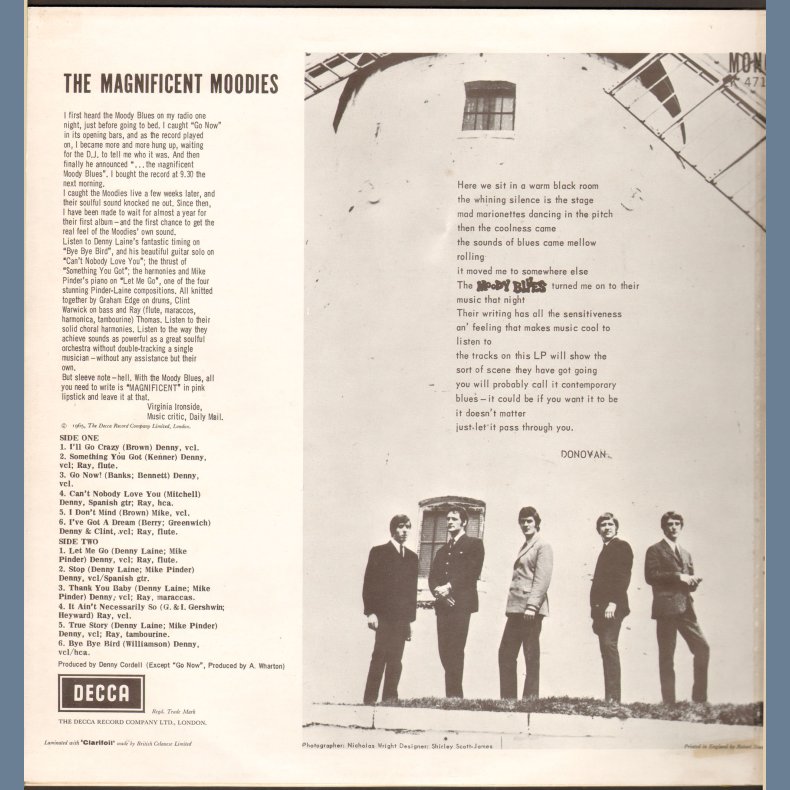 The Magnificent Moodies - UK 2nd Mono Issue - Boxed Labels