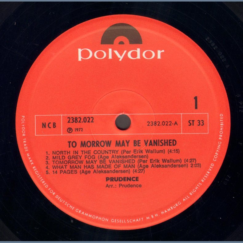 Tomorrow May Be Vanished - Original Norwegian Issue