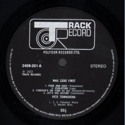 Who Came First - UK Track 1st Issue Incl. Poster