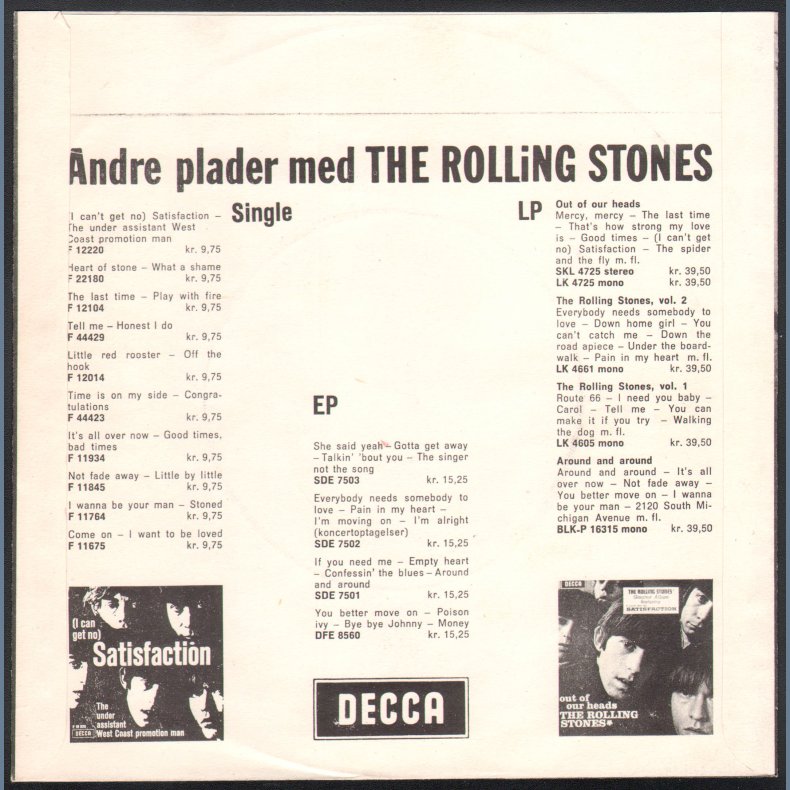 Get Off Of My Cloud b/w I'm Free - Original Danish Issue