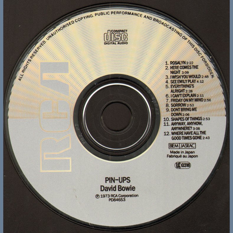 Pin Ups - Withdrawn 1984 Japan/German 1st CD Issue 