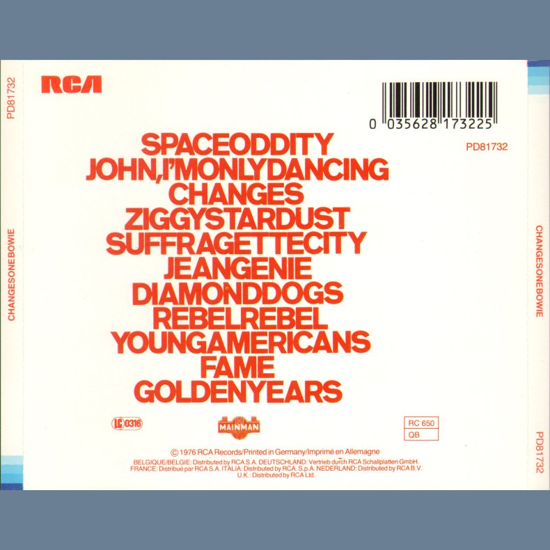 ChangesOne - Original Withdrawn German 1st CD Issue