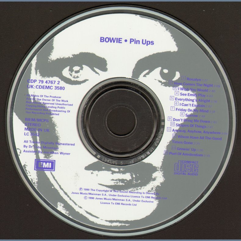 Pin Ups - 1991 UK Issue Incl. Bonus Tracks