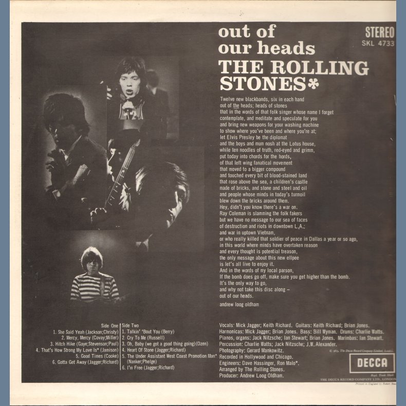 Out Of Our Heads - Start 1970ies UK Stereo Second Issue - Boxed Labels