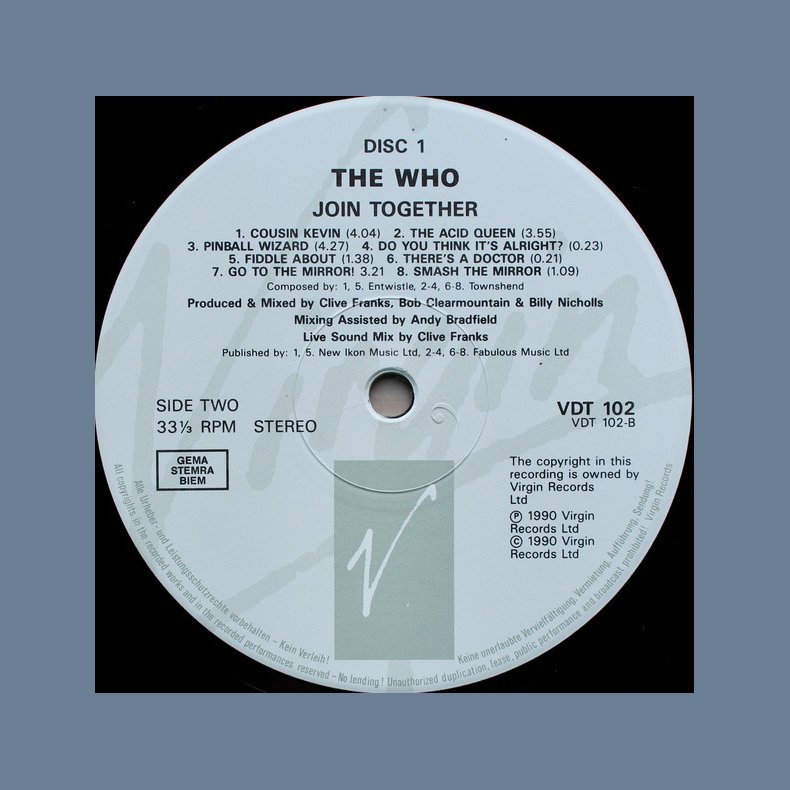 Join Together - 1990 UK Virgin Records limited edition 3LP box