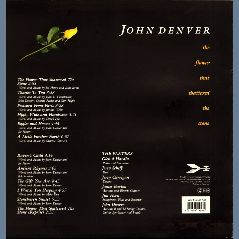 The Flower That Shattered The Stone - Original German Issue