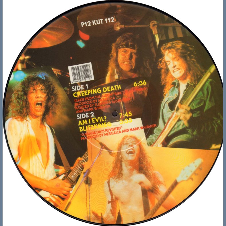 Creeping Death - UK picture Disc Vinyl Issue - 2nd issue - Barcode On back