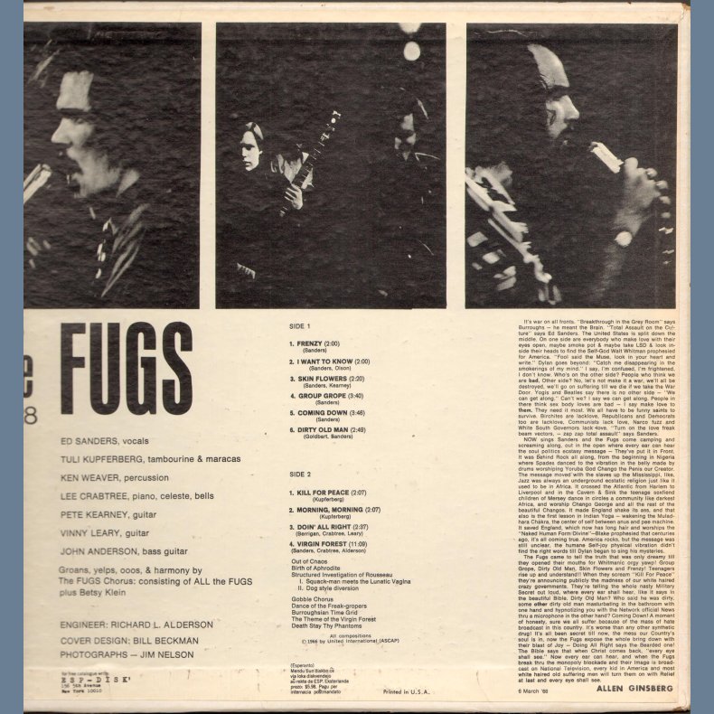 The Fugs - US ESP 4rth Issue - psychedelic colour shield cover