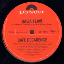 Caf&eacute; Decadence - Original German Vinyl Issue
