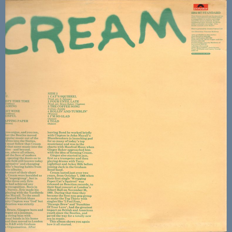 Cream - Original UK Issue