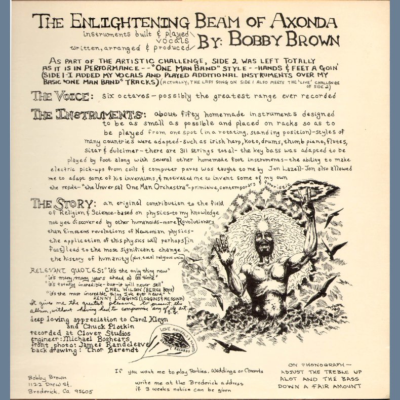 The Enlightening Beam Of Axonda - Original US Issue