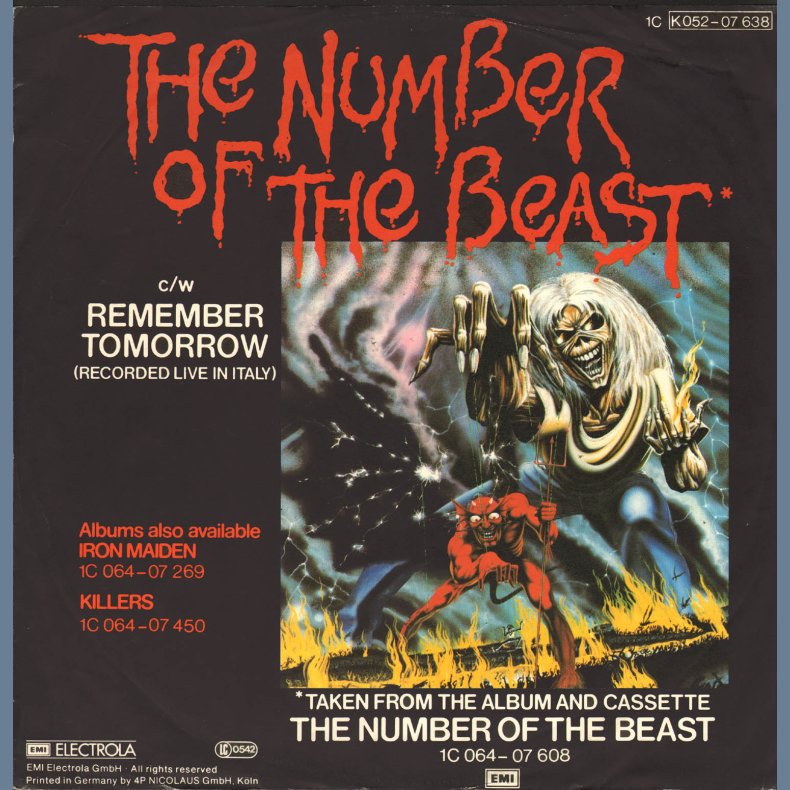 Number Of The Beast - Original German 12" Vinyl Issue