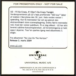 I'll Go Crazy, If I Don't Go Crazy Tonight - Authentic Danish 1-track Promotional Issue CD Acetate