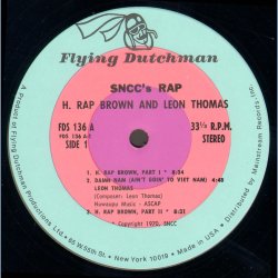 SNCC's Rap - Original US Vinyl Issue