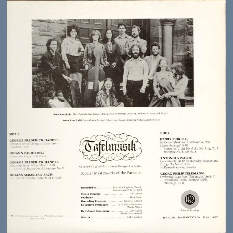 Popular Music Of The Baroque - Half Speed Mastered 45 rpm Thick Virgin Vinyl LP