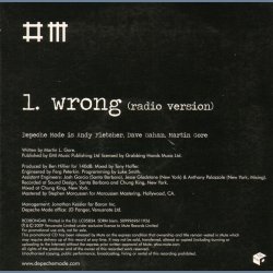 Wrong - 1-track European Radio Promotional Issue