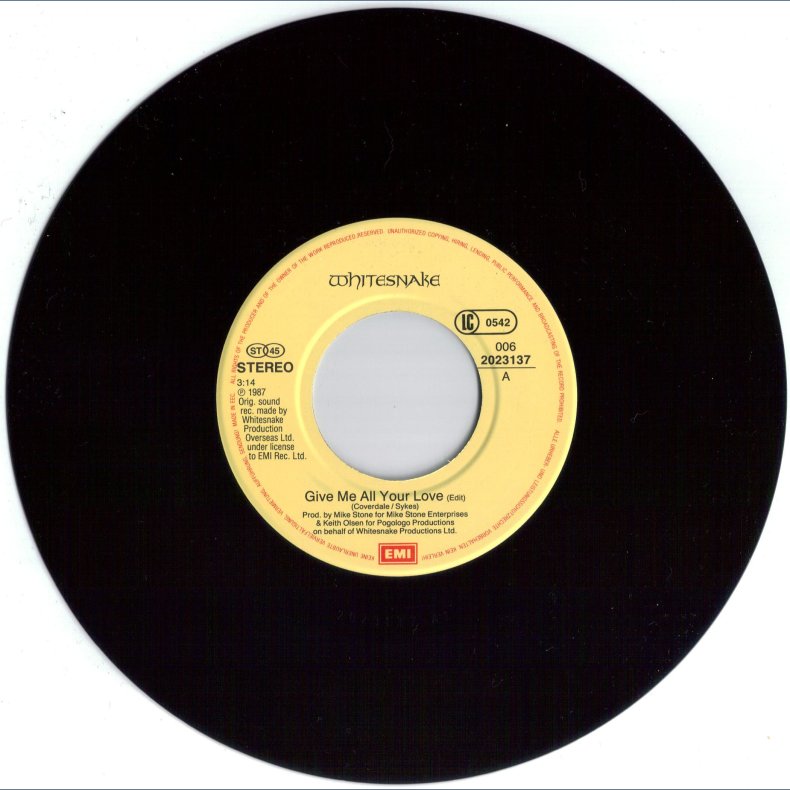 Give Me All Your Love (Edit) b/w Fool For Your Loving - Original Dutch Issue