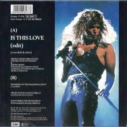 Is This Love (Edit) b/w Standing In The Shadows (1987) - Original German Issue