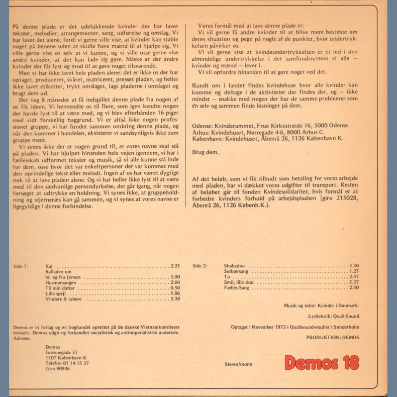 Kvinder I Danmark - Origi9nal Danish Issue