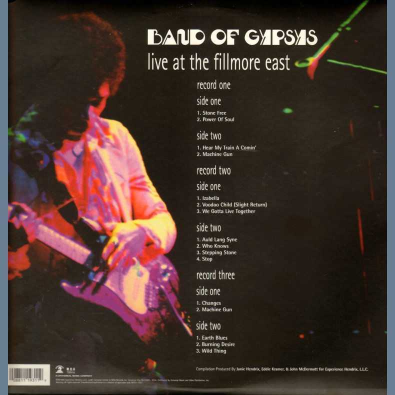 Live At Fillmore East - Limited Authorized Hendrix Family 180 gram Vinyl Edition