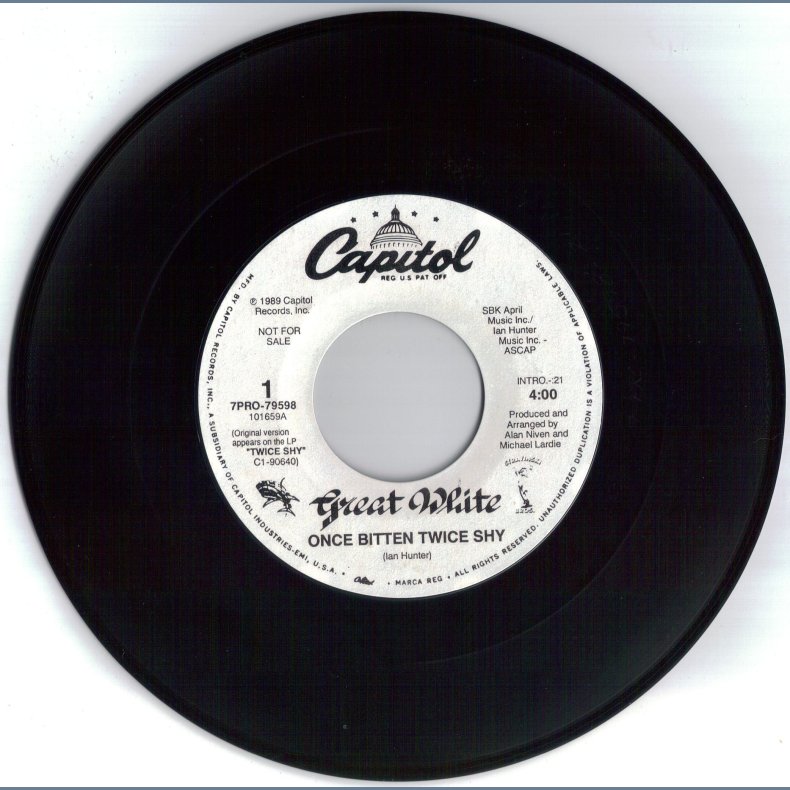 Once Bitten Twice Shy b/w Once Bitten Twice Shy - US Promotional Issue