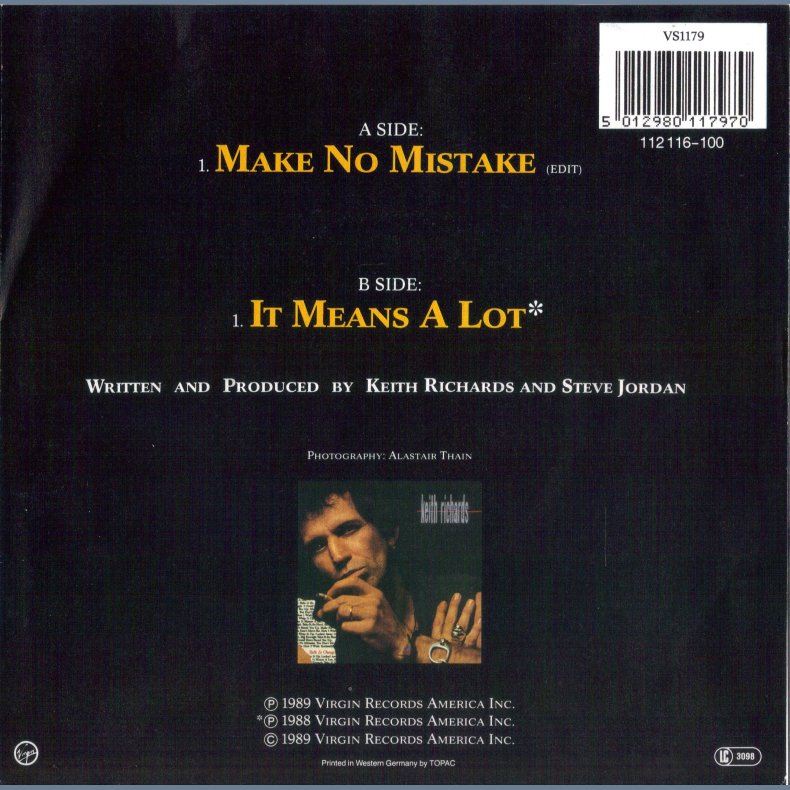 Make No Mistake b/w It Means A Lot - Original German Issue
