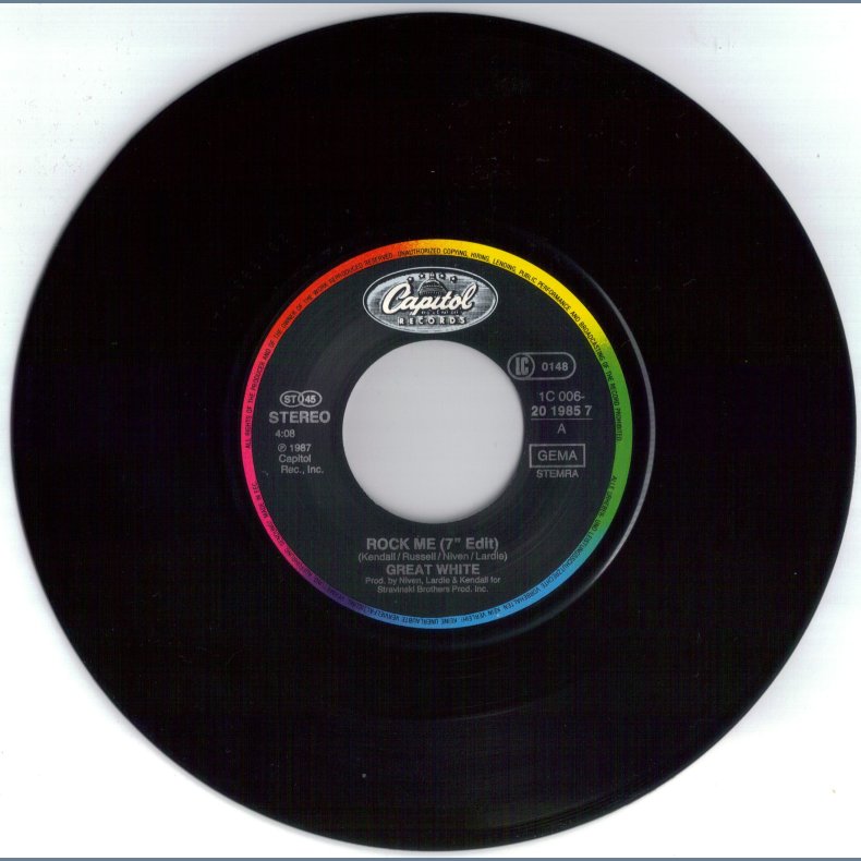 Rock Me (7" Edit) b/w Fast Road - Original German Issue
