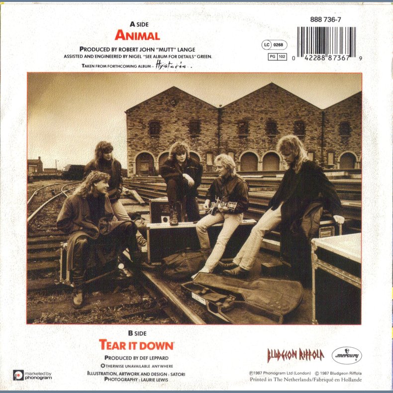 Animal b/w Tear It Down - Original Dutch Issue