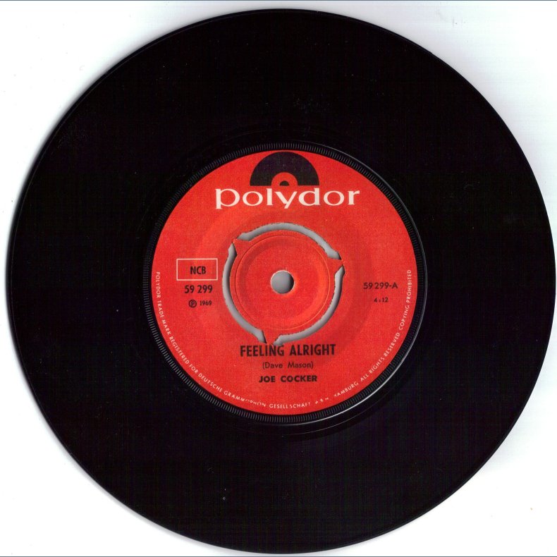 Feeling Alright b/w Sandpaper Cadillac - Original Norweigian Issue - German picture sleeve edition