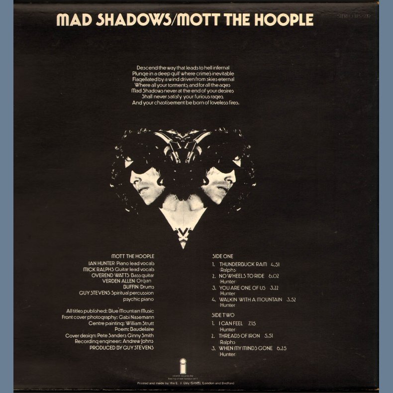 Mad Shadows - Original UK Issue - Pink 'i' logo labels