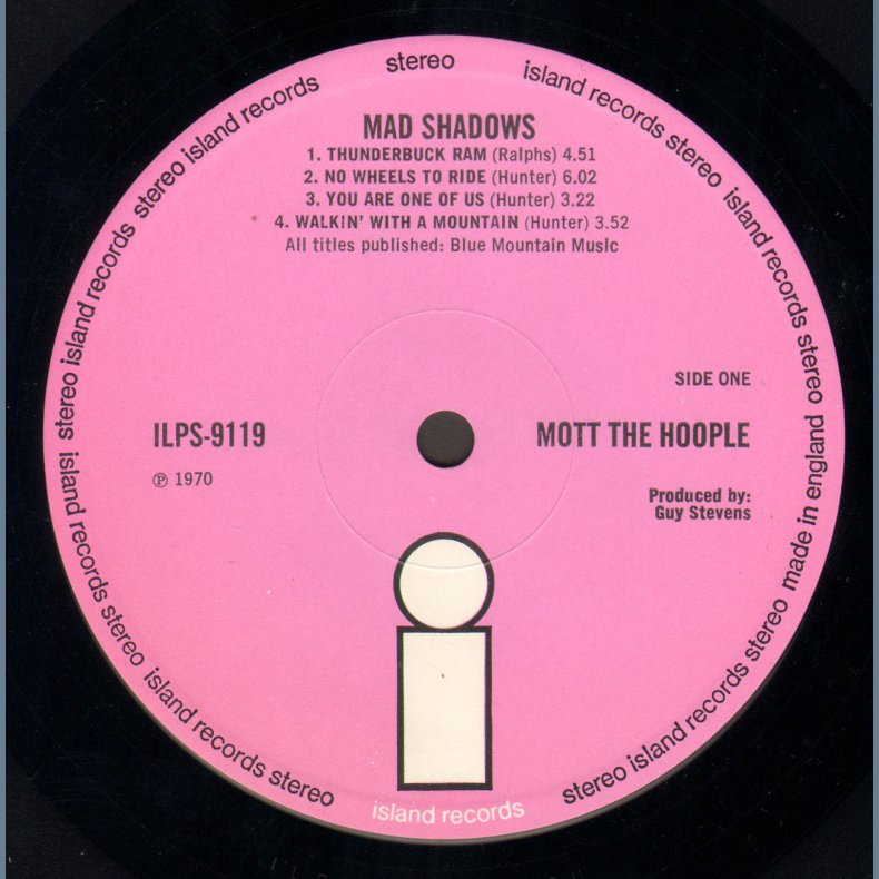 Mad Shadows - Original UK Issue - Pink 'i' logo labels
