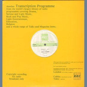 In Concert - 459 - Original UK Radio Promotional Issue