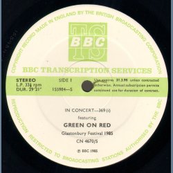 In Concert - 369 - Live At The Glastonbury Festival 1985 - Original UK Radio Promotional Issue